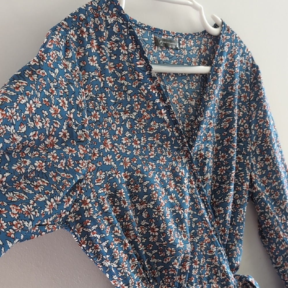 Pretty Garden Vintage Wrap Dress with Tie Front M - Picture 3 of 8